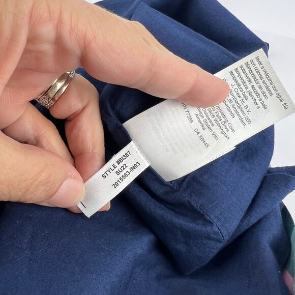 J. Crew Petite 2P Mixed-Plaid Button-Up Fit & Flare Sleeveless Midi Cotton Dress - Picture 11 of 14